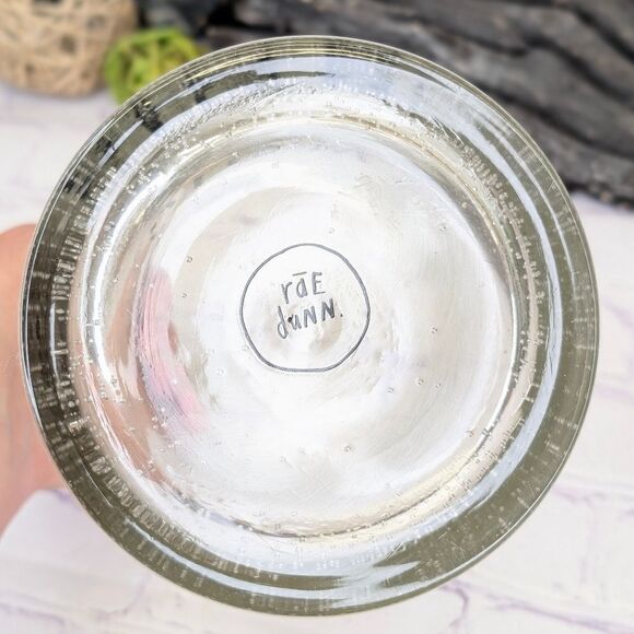 Rae Dunn GLOW Seeded Glass Hurricane Candle Holder / Vase - Picture 4 of 6